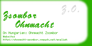 zsombor ohnmacht business card